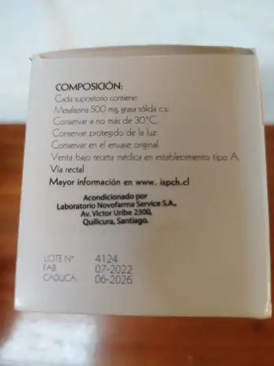Caja de supositorios Mecolzine 500 mg - miniatura 2