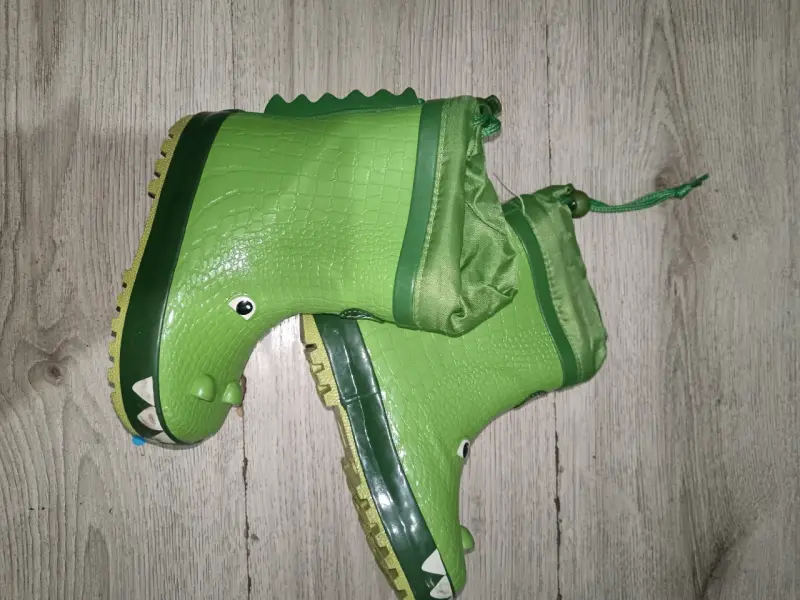 Botas verdes de lluvia infantiles - 2