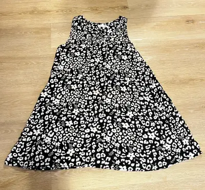 Vestido estampado blanco y negro - miniatura 1
