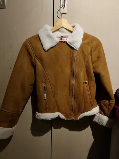 Chaqueta cámel con interior forrado - miniatura 1