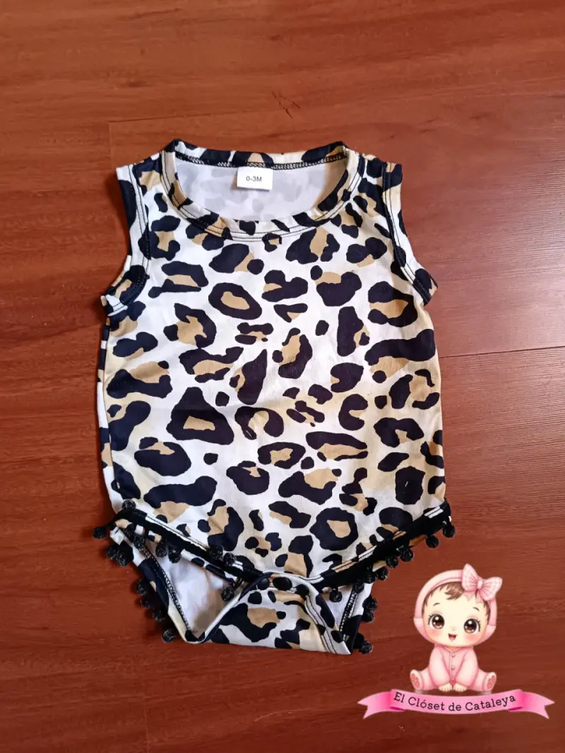 Body de bebé estampado leopardo