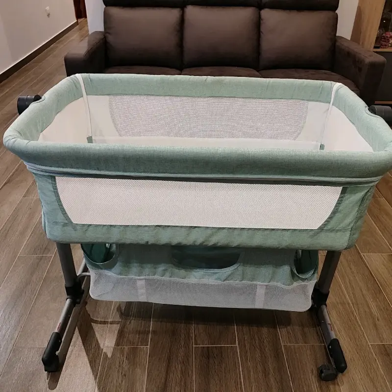 Cuna colecho color verde agua unisex - 4