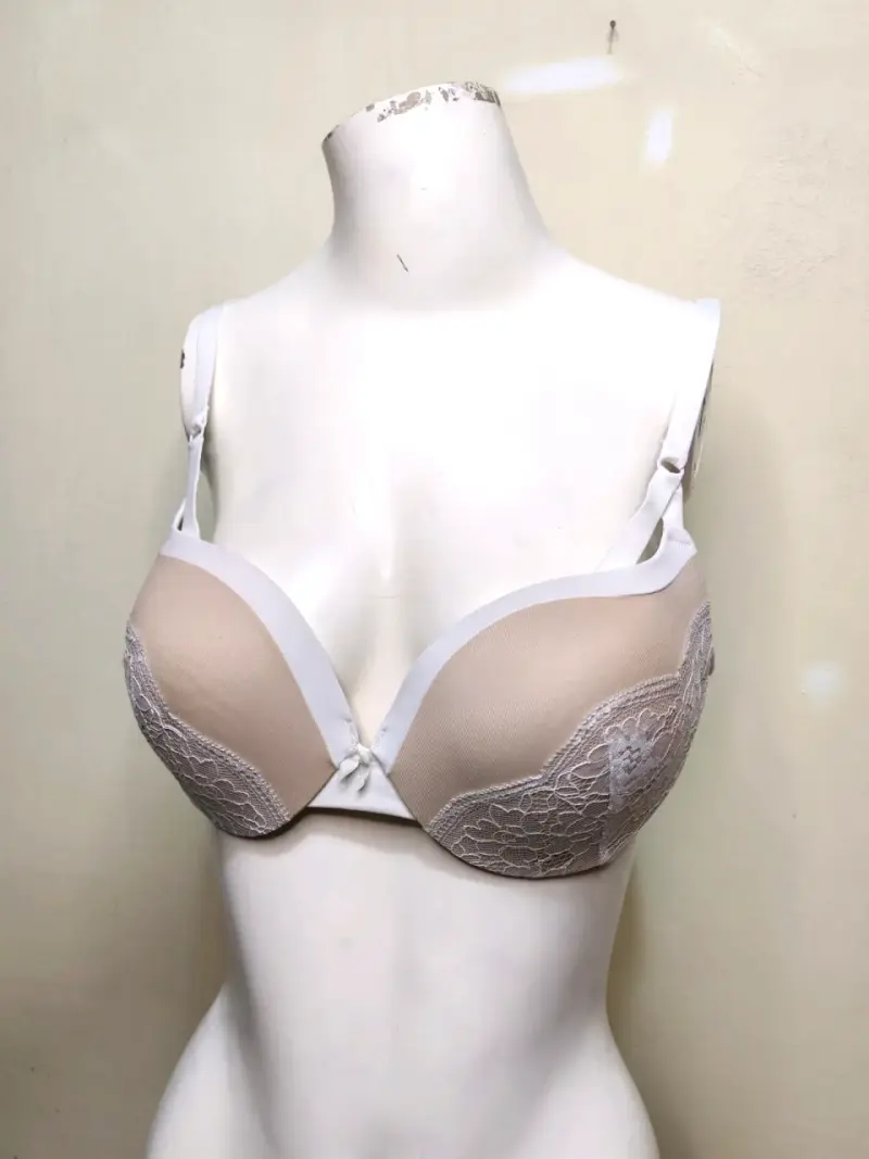 Sostén beige con encaje - 3