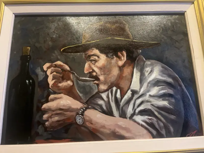 Cuadro de hombre con sombrero