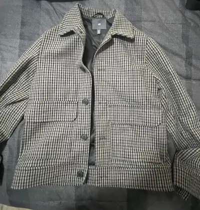 Chaqueta cuadros blanco y negro Hombre - miniatura 1