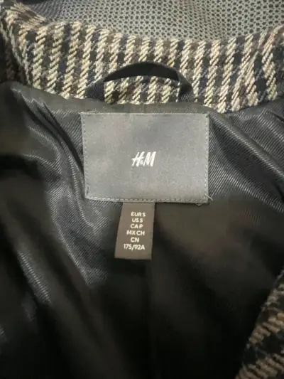 Chaqueta cuadros blanco y negro Hombre - miniatura 2