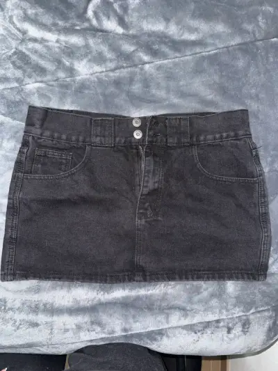 Minifalda denim negra - miniatura 1