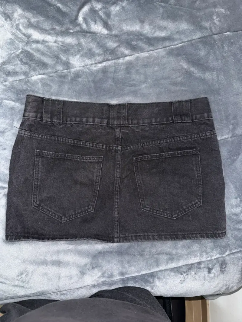 Minifalda denim negra - 2