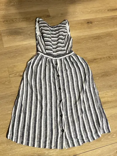Vestido rayado blanco y azul - miniatura 1