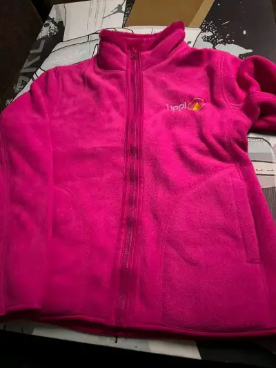 Chaqueta polar rosada con cierre - miniatura 1
