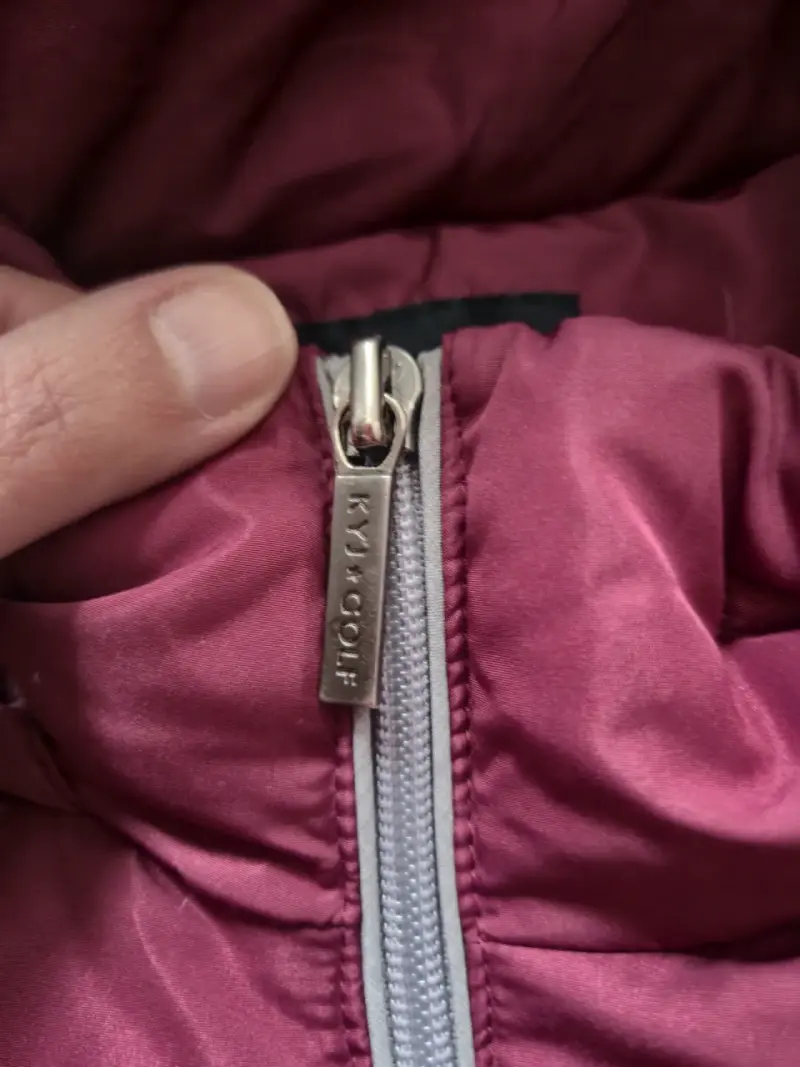 Abrigo acolchado burdeos para mujer - 3