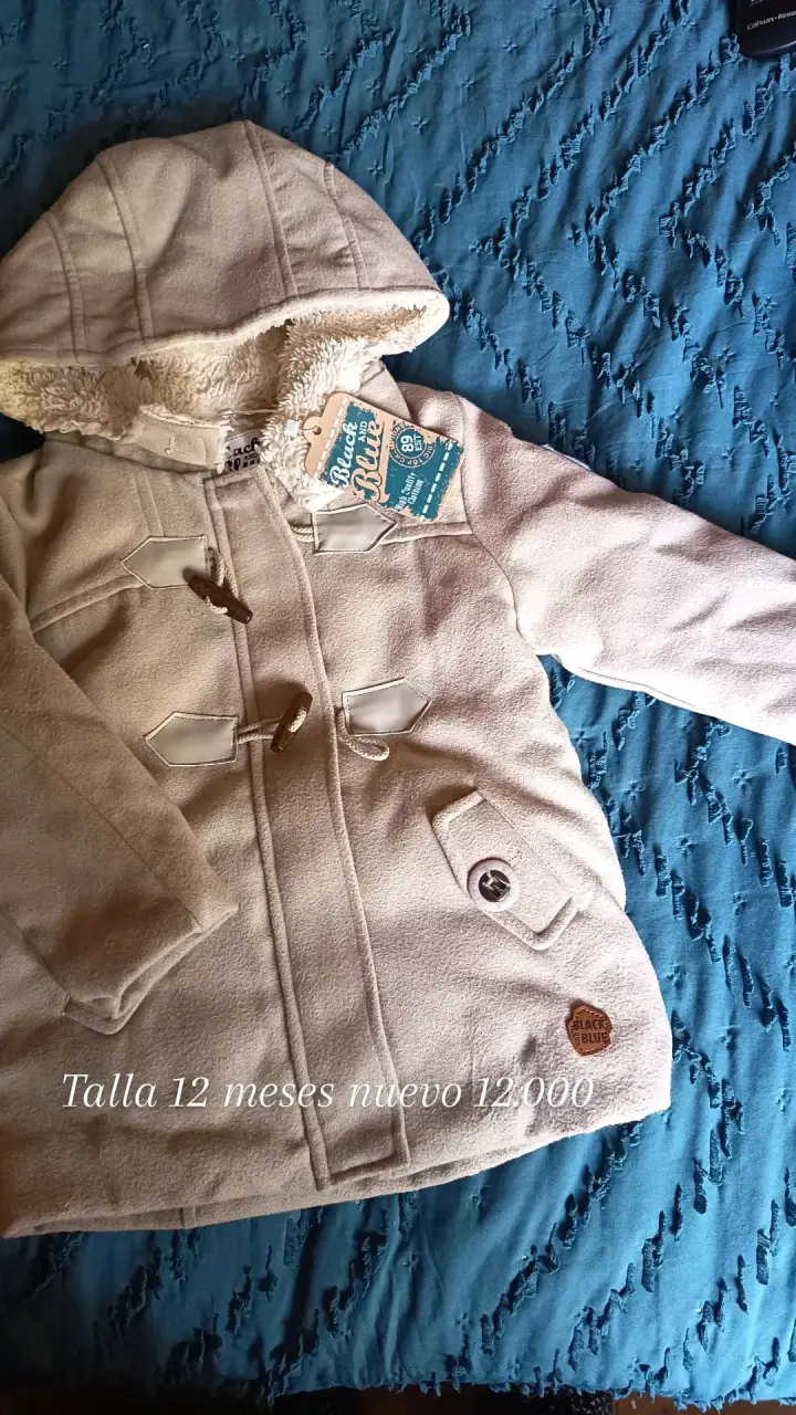 Abrigo beige para bebé black and blue