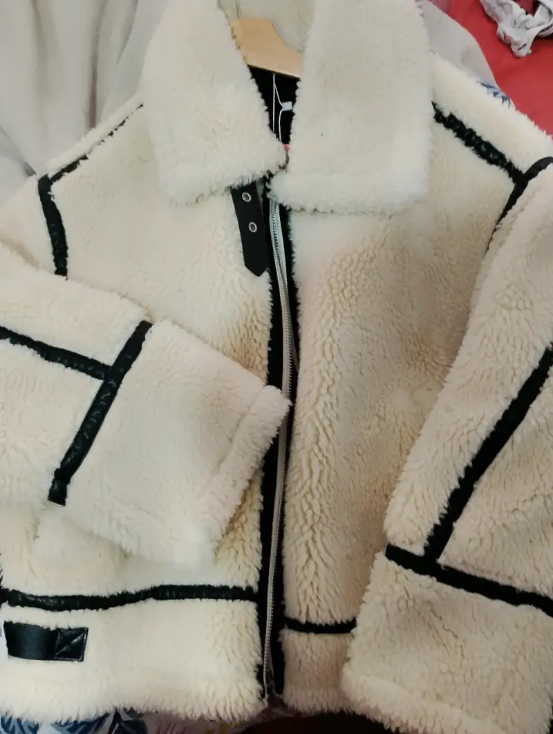 Chaqueta de lana beige - 2