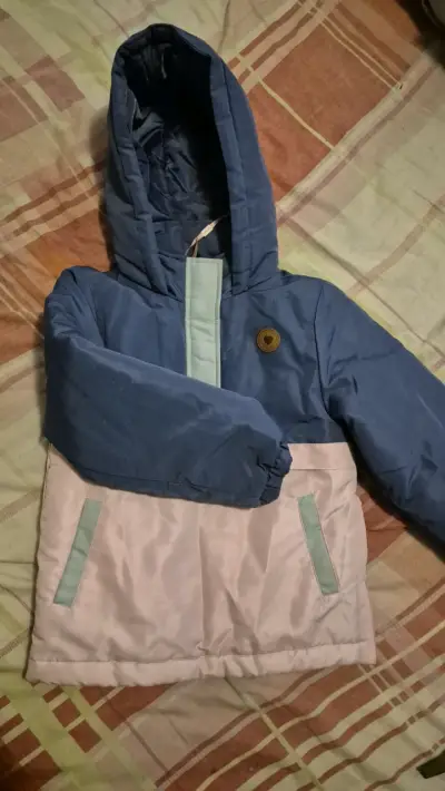 Chaqueta de invierno azul niña - miniatura 1