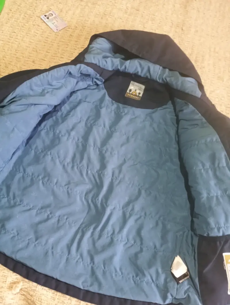 Parka azul con capucha - 1