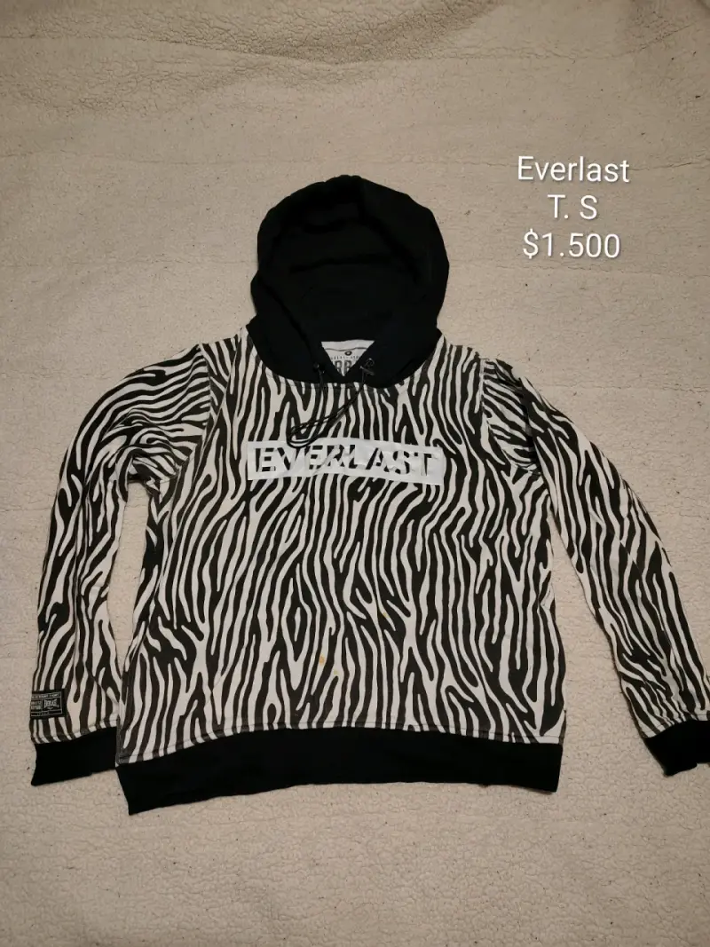 Polerón Everlast cebra capucha