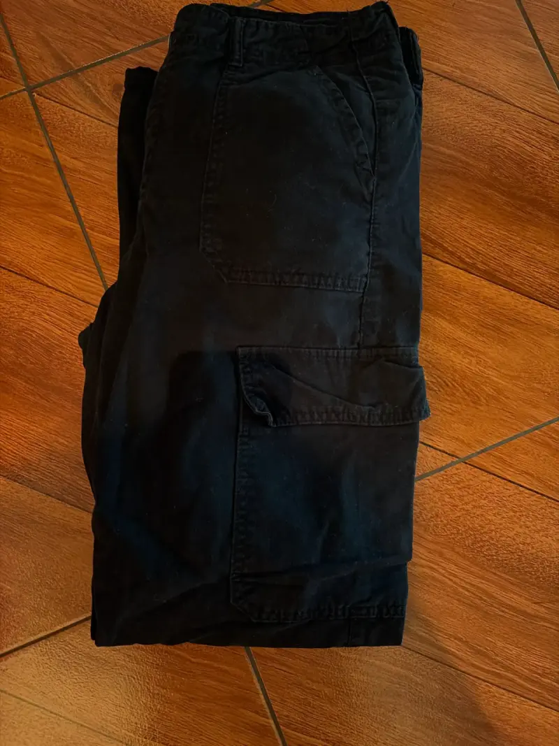 Pantalones cargo negros mujer - 2