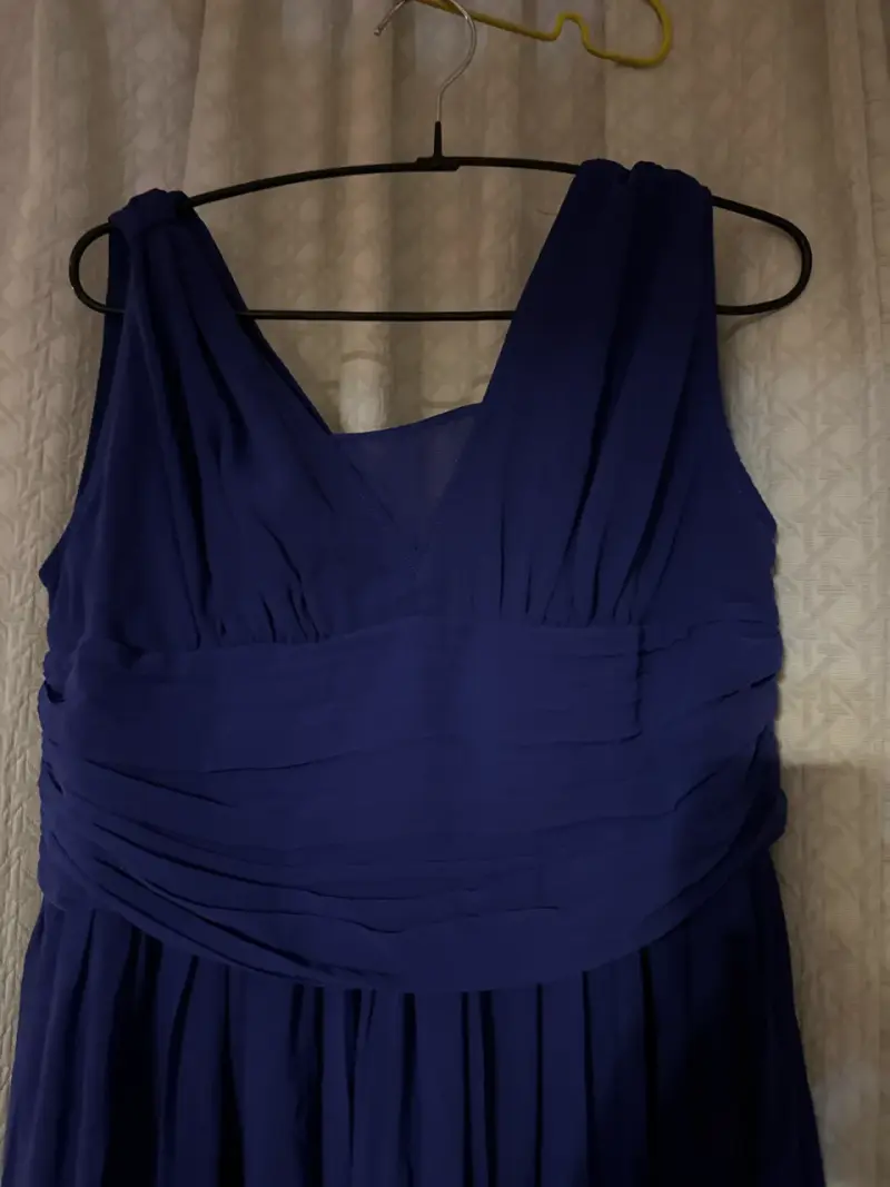 Vestido largo azul elegante - 2