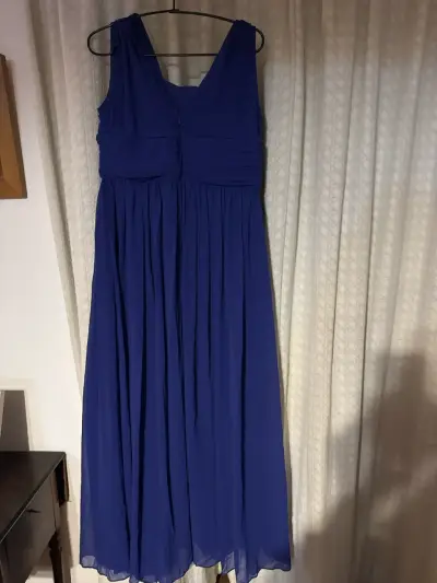 Vestido largo azul elegante - miniatura 3