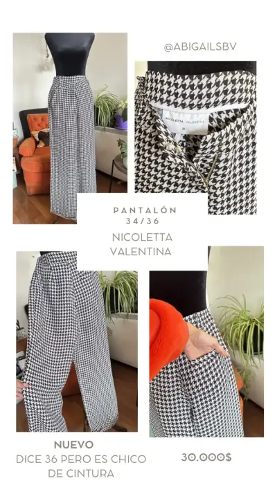 Pantalón pata de gallo Nicoletta - miniatura 1