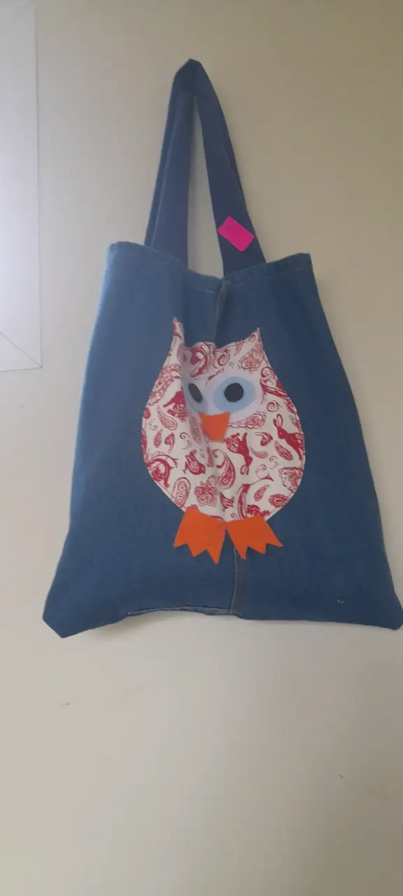 Bolso de mezclilla con búho - 3