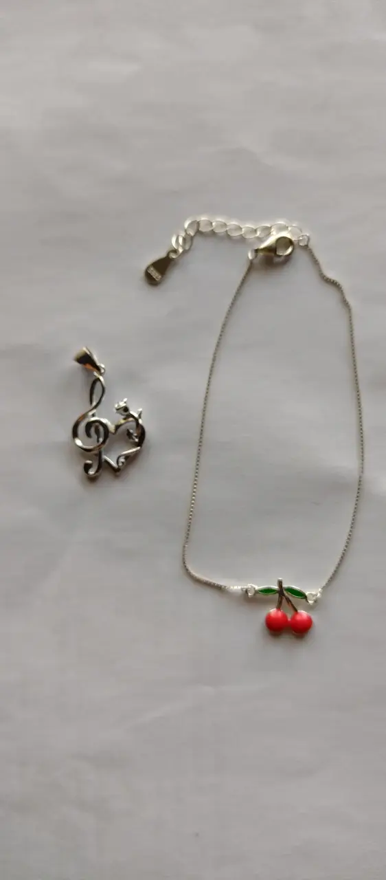 Pulsera o tobillera de plata - 1