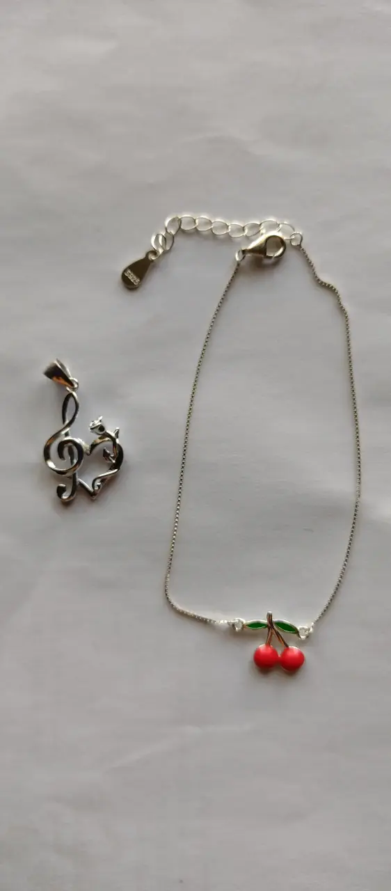 Pulsera o tobillera de plata - 3