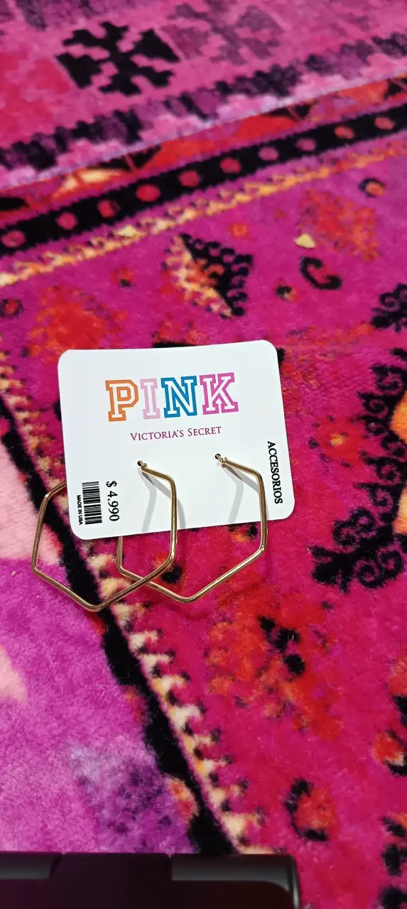 Aros flor dorados Pink - 6