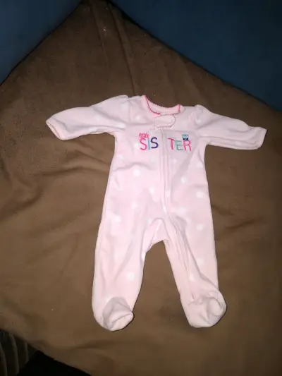 Pijama rosado para bebé RN - miniatura 1