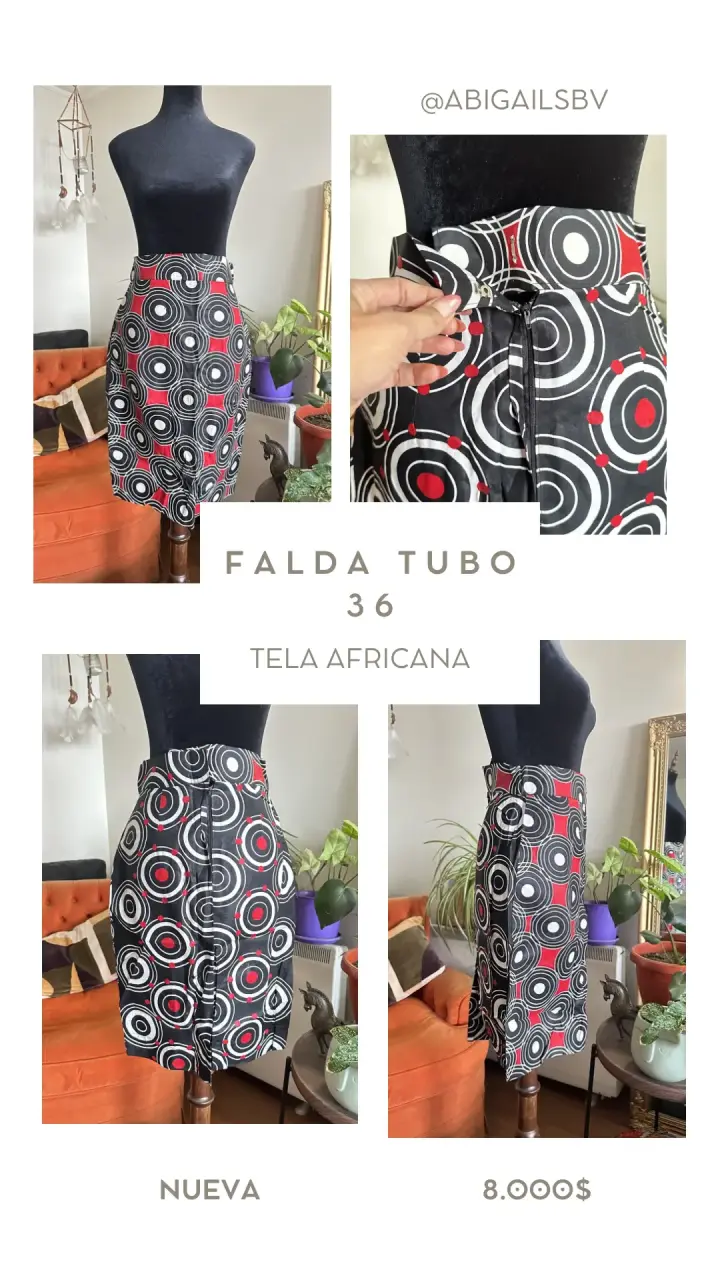 Falda tubo tela africana - 1