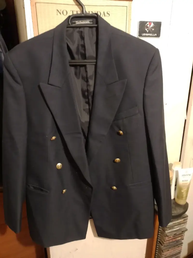 Blazer azul doble botonadura