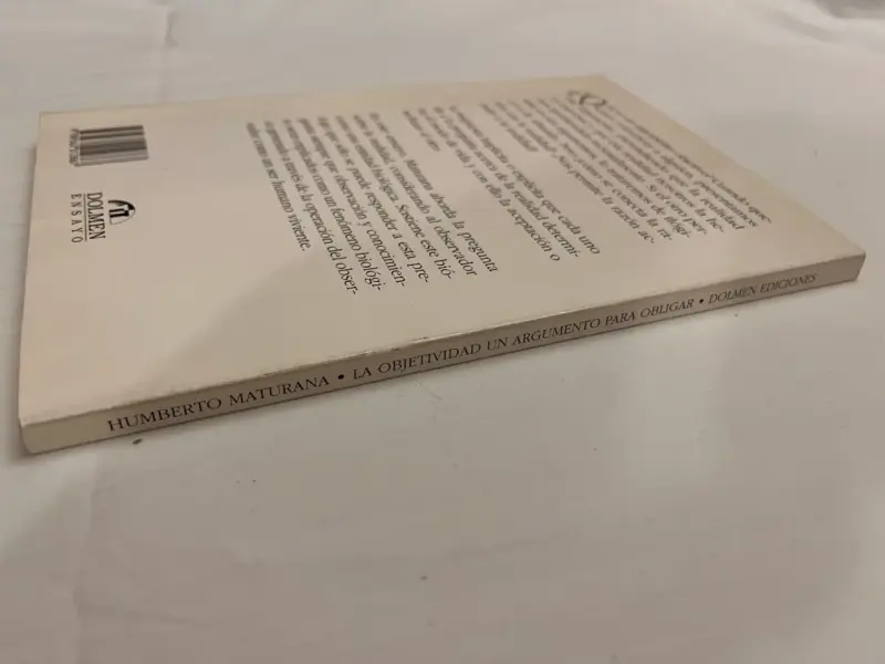 Libro 'La Objetividad', Humberto Maturana - 3