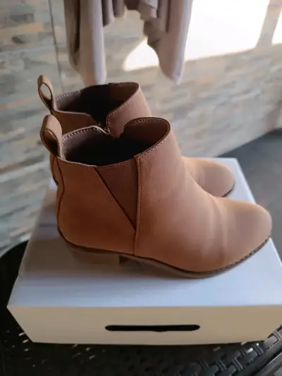 Botines de cuero café - miniatura 2