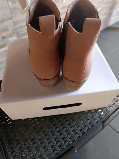Botines de cuero café - miniatura 3