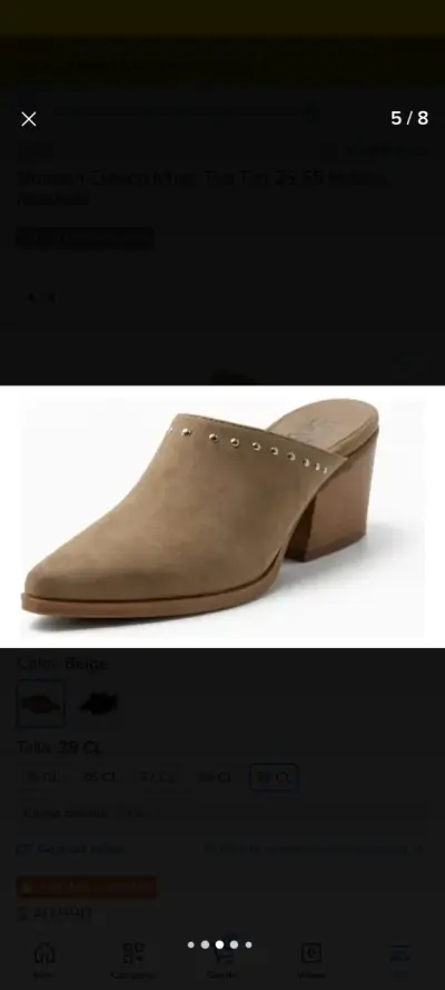 Zapatos de mujer color beige - miniatura 1