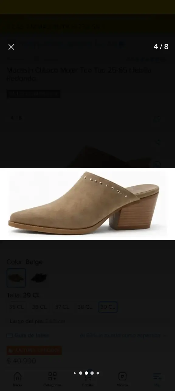 Zapatos de mujer color beige - 2