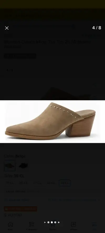 Zapatos de mujer color beige - miniatura 2