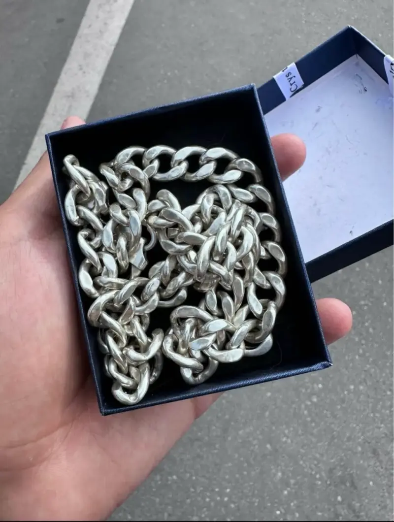 Cadena gruesa de plata - 1