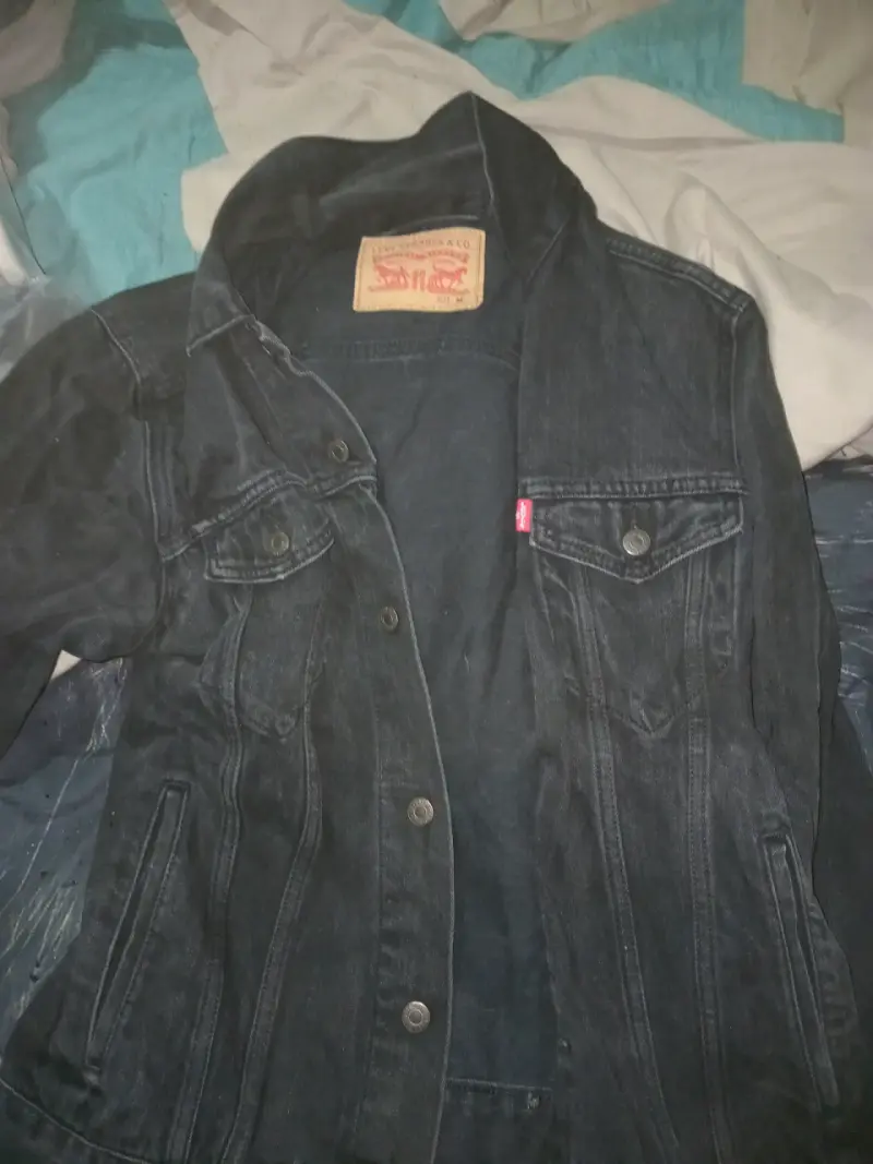 Chaqueta de mezclilla negra - 1