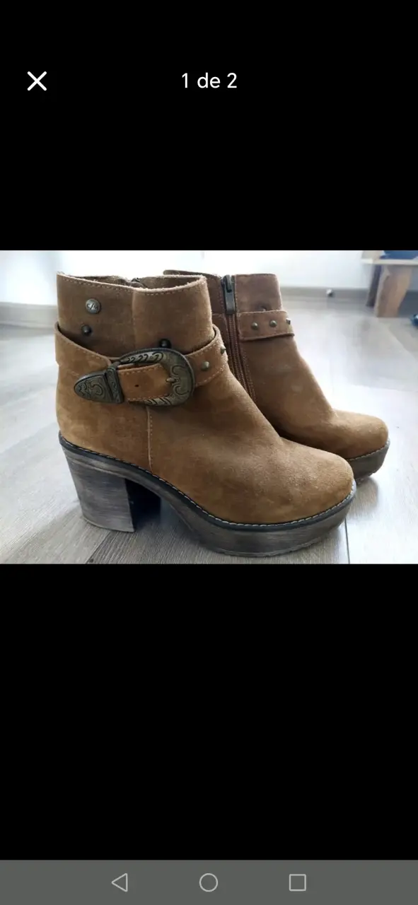 Botines marrones con hebilla - 2