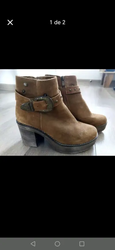 Botines marrones con hebilla - miniatura 2