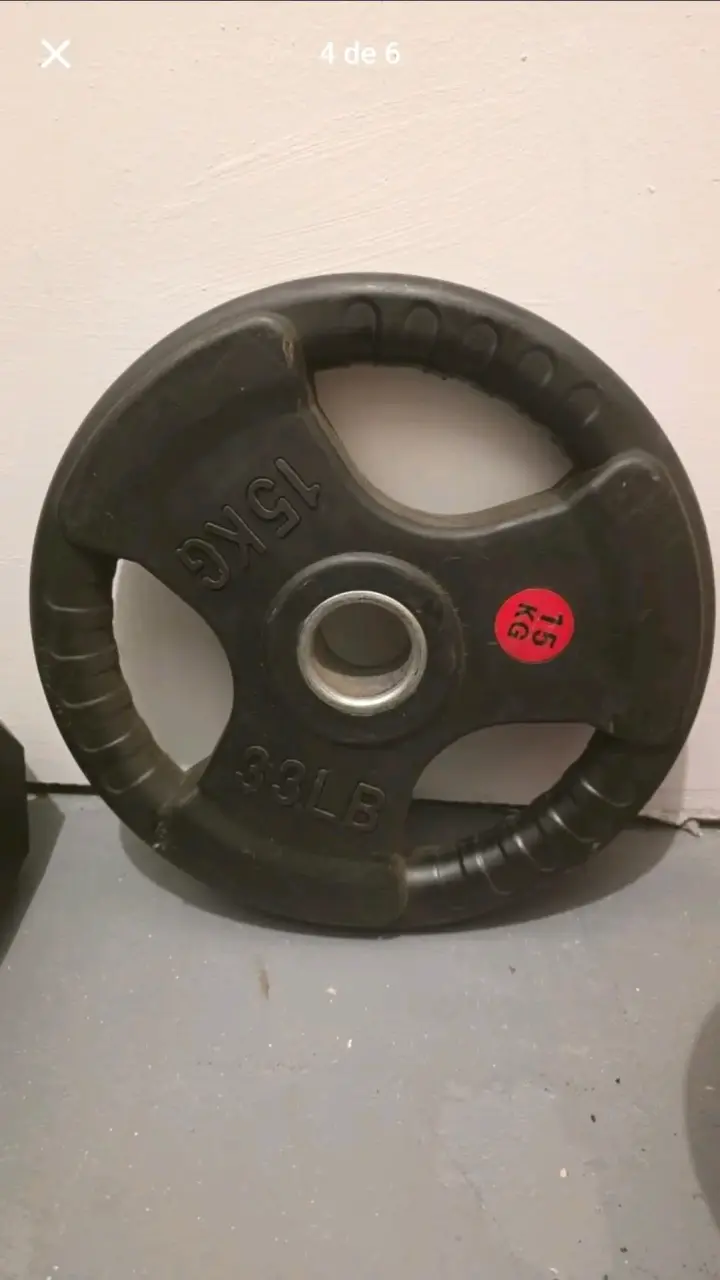 PACK DISCOS OLIMPICOS 65KG BARRA OLIMPICA ECO 11kg - 3