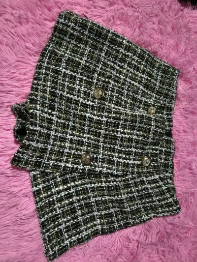 Short de tweed estilo elegante - miniatura 1