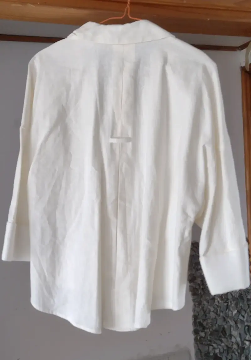 Camisa blanca de lino nueva - 4