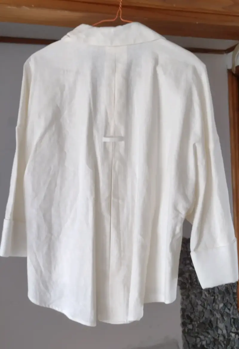 Camisa blanca de lino nueva - 6