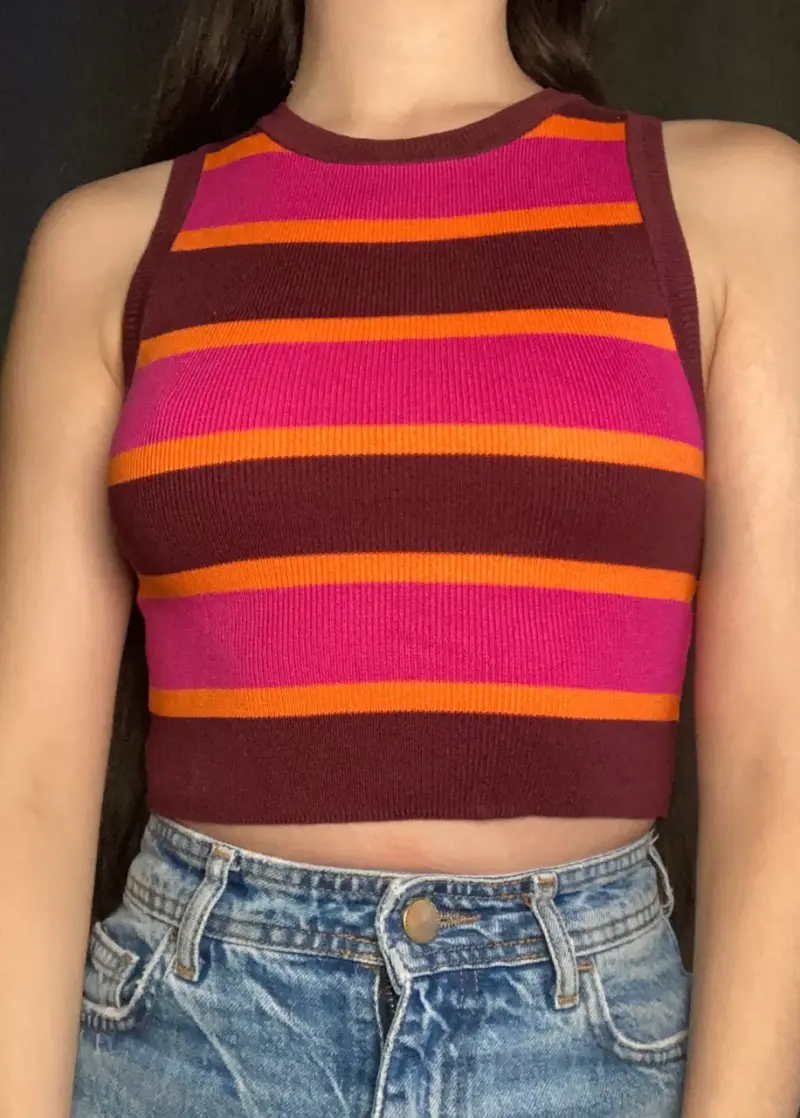 Crop top Index a rayas - 1