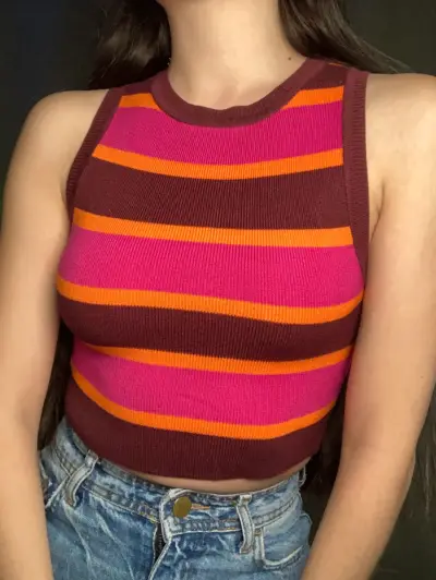 Crop top Index a rayas - miniatura 2