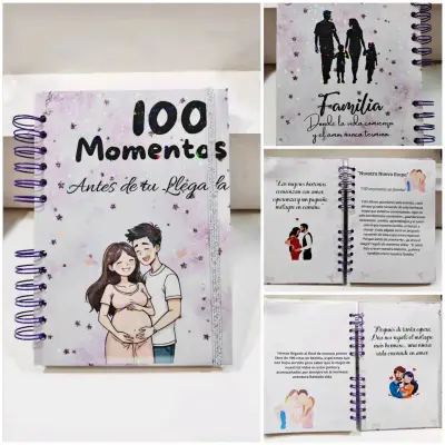 Cuaderno 100 Momentos esperando tu llegada - miniatura 1