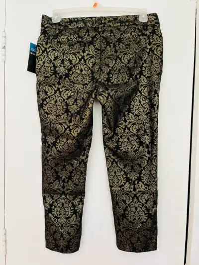 Pantalón estampado negro y dorado - miniatura 2
