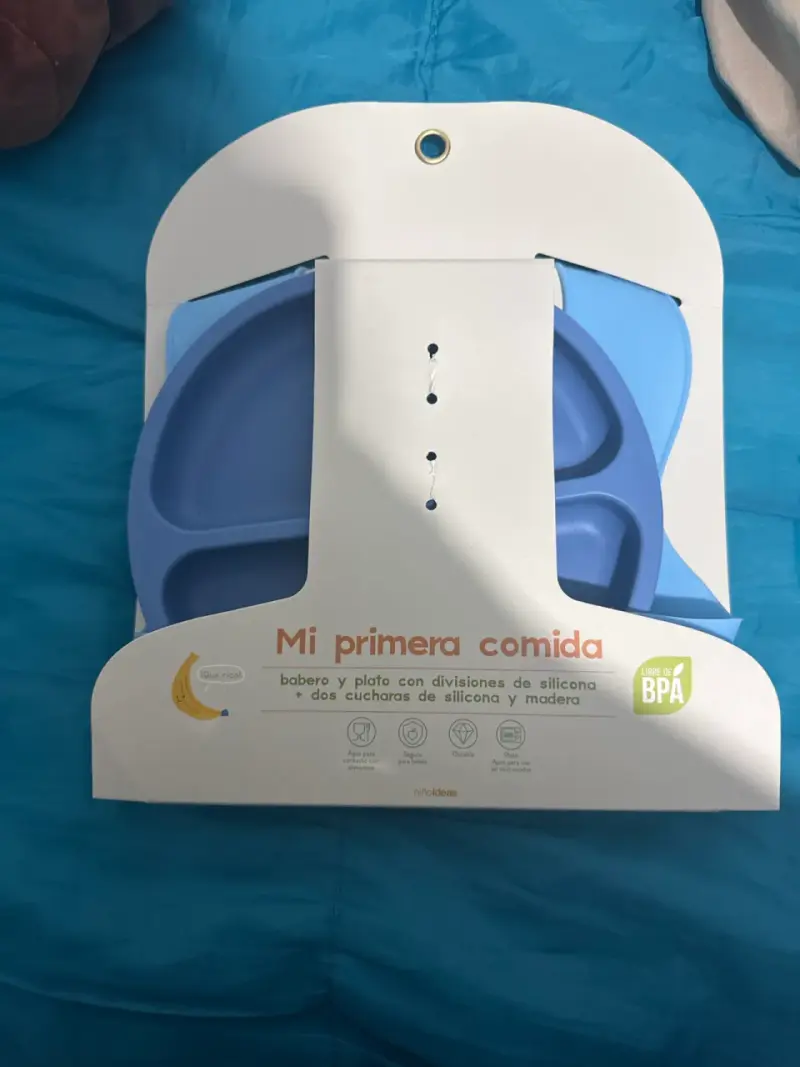 Set de comida para bebé azul